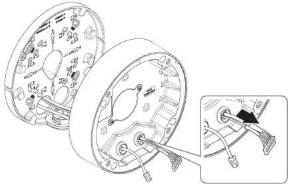 Wisenet XND-8081REV - [Installing LAN cable] (When using only one CAM) - 5