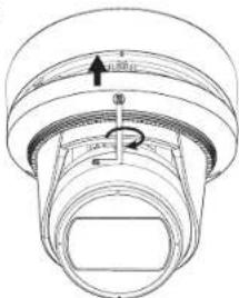 Technical diagram of a mechanical component with labeled parts and directional arrows indicating flow or movement.