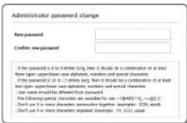 Administrator password change New password Custom new password If the password is 5 to 10 times long, then it should be a combination of at least two lines up to five times per minute, numbers and special characters. If the password is 10 to 20 times long, then it should be a combination of at least two lines up to five times per minute, numbers and special characters. Use some would be different from password. The following special characters are available for use: (14943) [14] = (6) [7] Start us in 8 months character spaces together (example: D3L, result) Start us in 4 months character spaces together (example: P1, L11), and