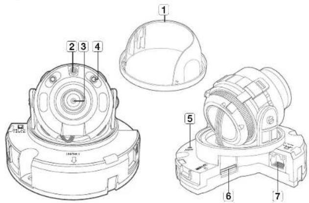 Technical diagram of a mechanical device with numbered parts for identification