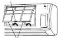 FUJITSU ASGG24LFCD-B - Open the Intake Grille, and remove the air fi iter. - 1
