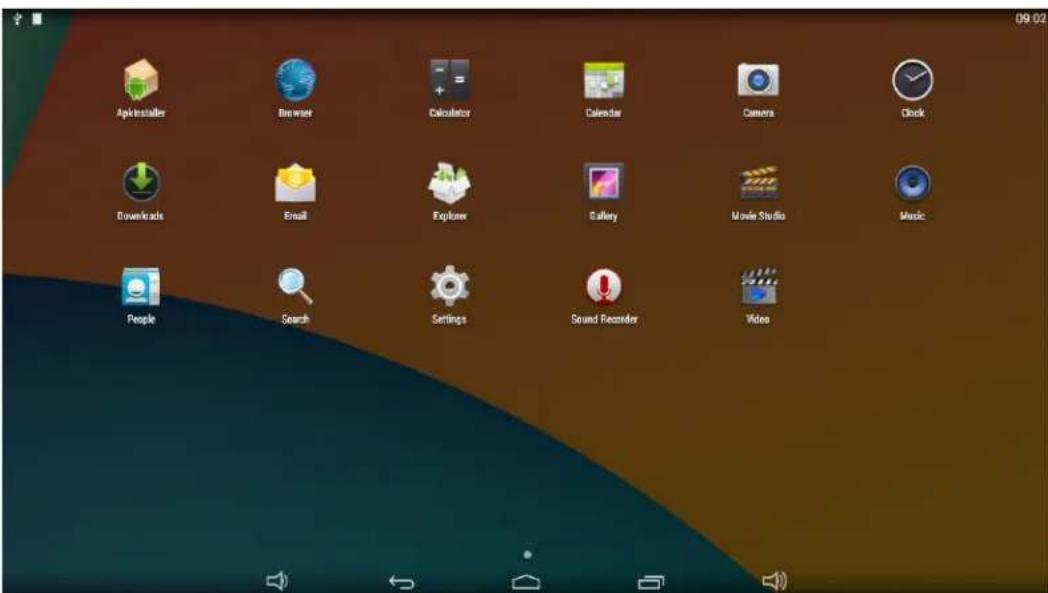 Apkinstaller Browser Calculator Calendar Camera Clock Downloads Email Explorer Gallery Movie Studio Music People Search Settings Sound Recorder Video