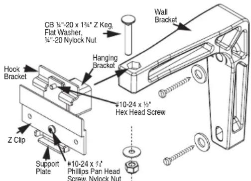 Draper Silhouette V - Extension Wall Brackets - 1