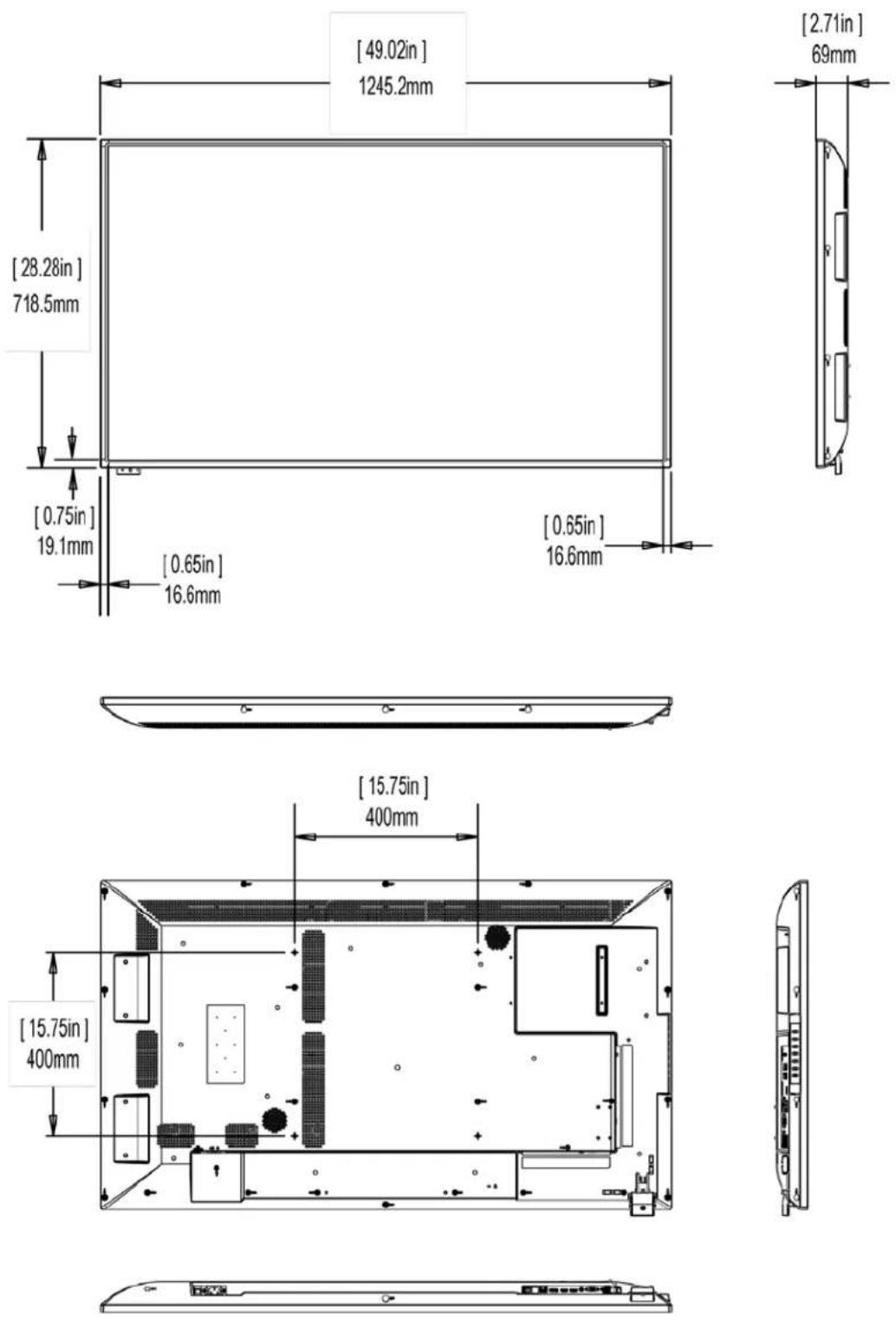 Planar PS5074KT-N - Dimensions - 3