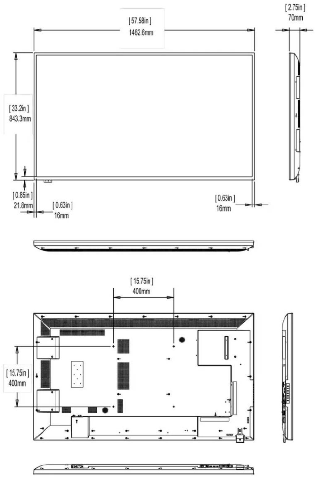 Planar PS5074KT-N - Dimensions - 5