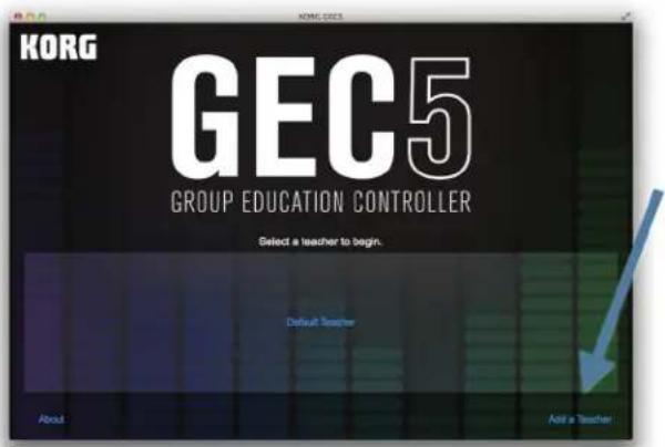 KORG GEC5 - Teacher and Class Setup: - 1