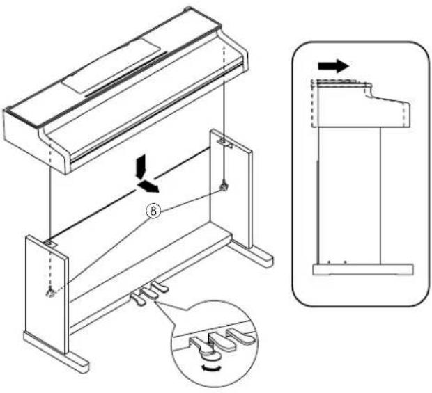 KORG Concert C-1500 - Attach the back panel ④. - 2