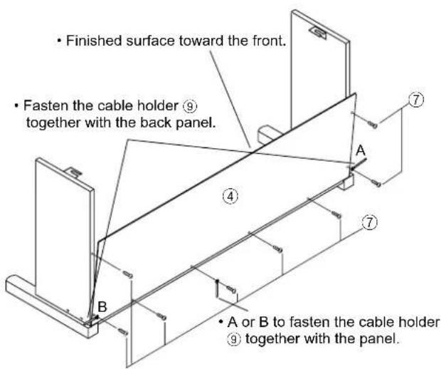KORG Concert C-1500 - Attach the back panel ④. - 1
