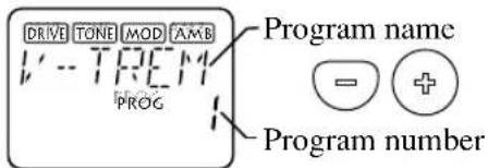 KORG PX1T - Program change - 1