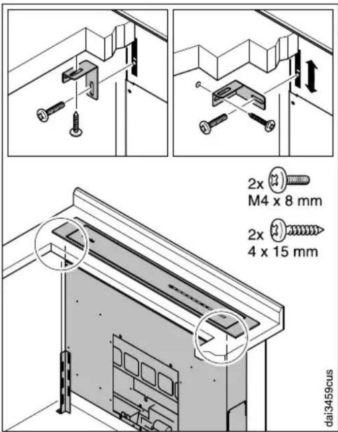 2x M4 x 8 mm 2x 4 x 15 mm dai3459cus