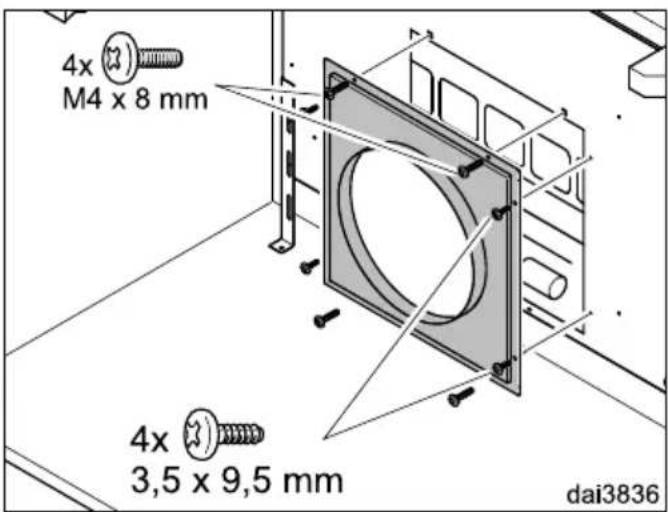 4x M4 x 8 mm 4x 3,5 x 9,5 mm dai3836