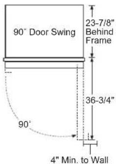 Monogram ZKSSN849NLH - Door Swing Clearances - 4