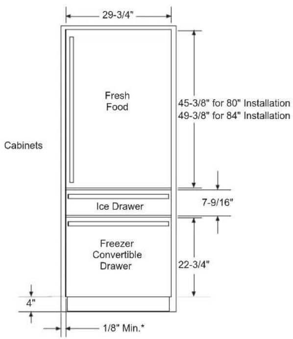 Monogram ZKSSN849NLH - SS PANEL ACCESSORY & DIMENSIONS - 1