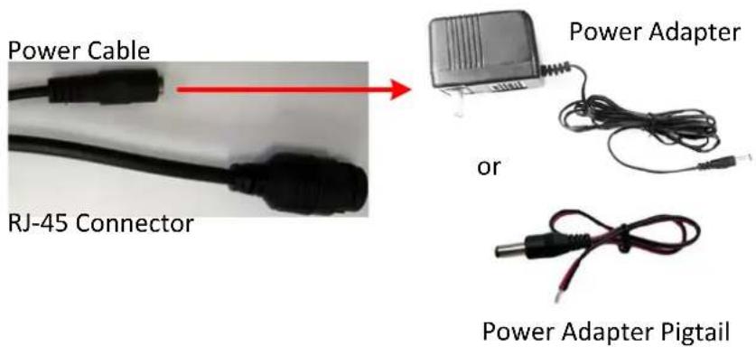 Power Cable RJ-45 Connector Power Adapter or Power Adapter Pigtail