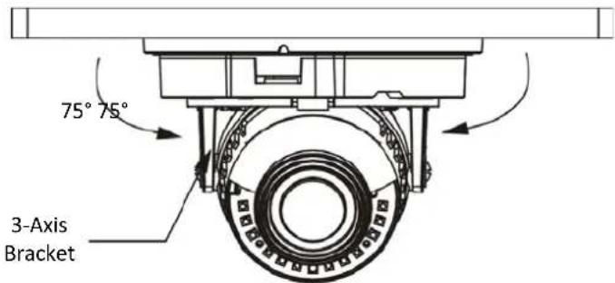 75° 75° 3-Axis Bracket