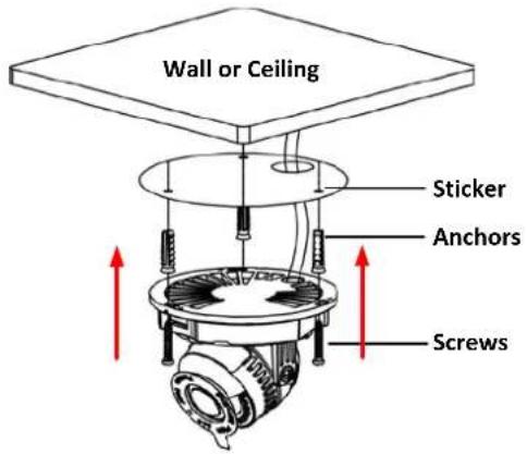 Wall or Ceiling Sticker Anchors Screws