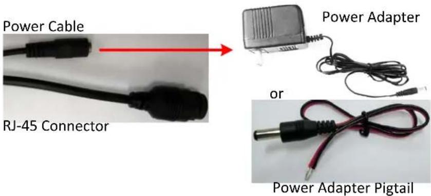 Power Cable RJ-45 Connector Power Adapter or Power Adapter Pigtail