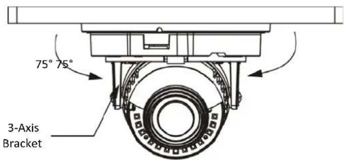 75° 75° 3-Axis Bracket