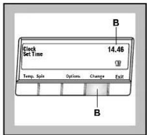 Clock Set Time Temp. Spin Options Change Exit B 14.46 B