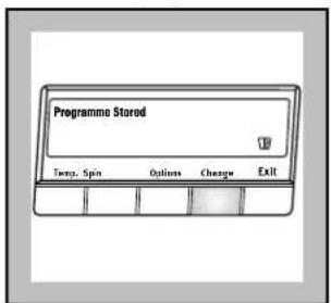 Programme Stored Temp, Spin Options Change Exit