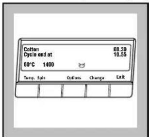 Cotton Cycle end at 80°C 1400 68.30 10.55 Temp. Spie Options Change Exit