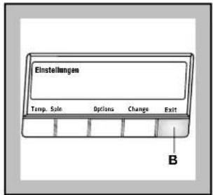 Einstellungen Temp. Sole Options Change Exit B
