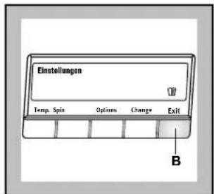 Einstellungen Temp. Spin Options Change Exit B