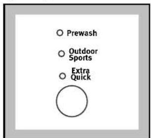 ○ Prewash ○ Outdoor Sports ○ Extra Quick