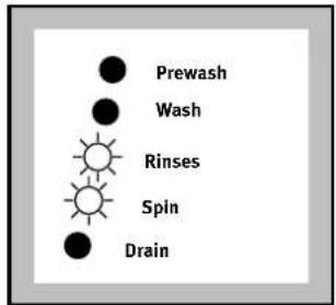 Prewash Wash Rinses Spin Drain