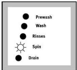 Prewash Wash Rinses Spin Drain