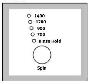 1400 1200 900 700 Rinse Hold Spin