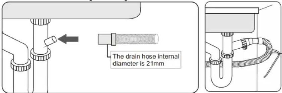 The drain hose internal diameter is 21mm