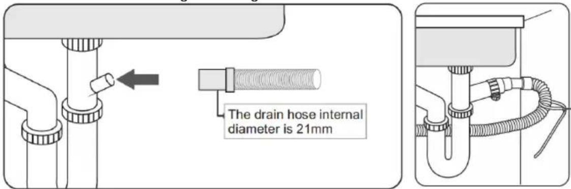 The drain hose internal diameter is 21mm