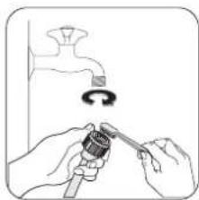Zanussi-Electrolux ZWD16581W - Cleaning the water inlet filter - 1