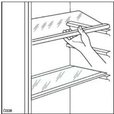 Zanussi-Electrolux ZRB2520SR - Positioning the door shelves - 1
