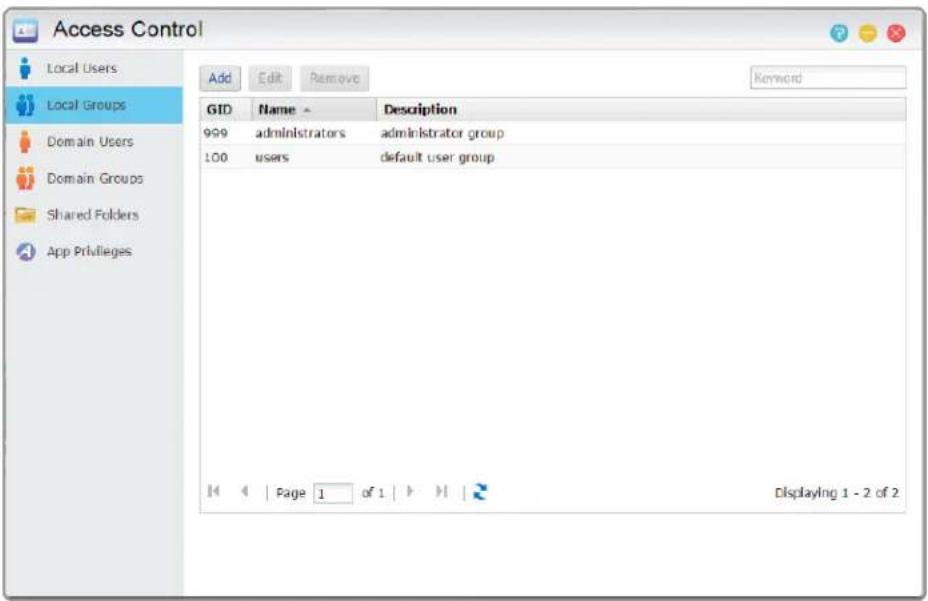 Asustor AS7012RX - Local Groups - 1