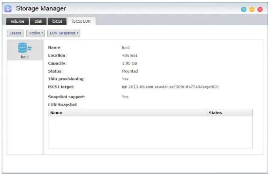 Asustor AS7012RX - iSCSI LUN - 1