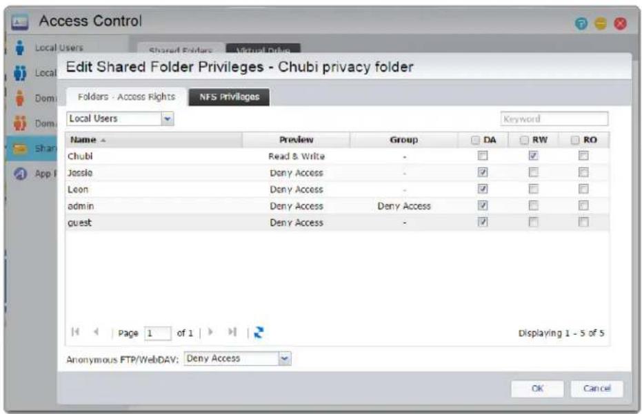 Asustor AS7012RX - About Windows ACL - 1