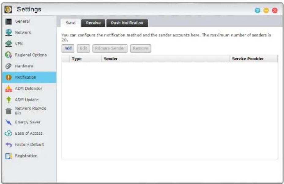 Asustor AS7009RX - Notification - 1