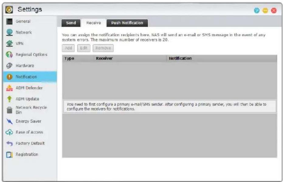 Asustor AS7009RX - Notification - 2