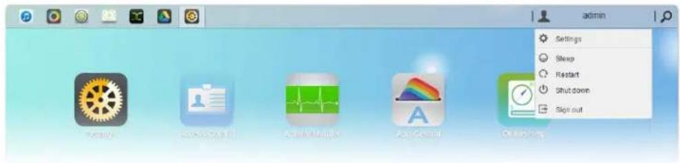 Asustor AS7009RX - Taskbar - 2