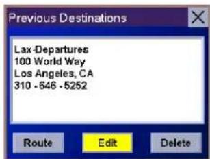 MAGELLAN RoadMate 3050T - Saving a Previous Destination to the Address Book - 3
