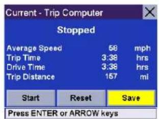 MAGELLAN RoadMate 3050T - Saving the Current Trip Report - 3