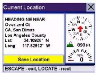MAGELLAN RoadMate 3050T - Displaying Information About Your Present Location - 1