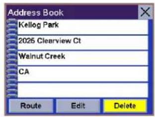 MAGELLAN RoadMate 3050T - Deleting an Address - 2