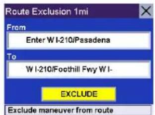MAGELLAN RoadMate 3050T - Excluding a Maneuver in the Planned Route - 2