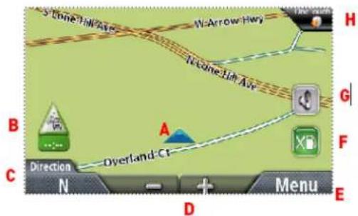 MAGELLAN RoadMate 2036T-LM - Map Screen - 1
