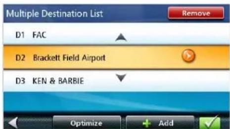 MAGELLAN RoadMate 2036T-LM - Editing the Destination List - 2