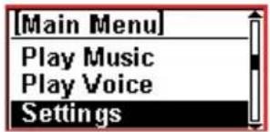 [Main Menu] Play Music Play Voice Settings