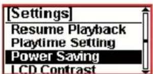 [Settings] Resume Playback Playtime Setting Power Saving LCD Contrast
